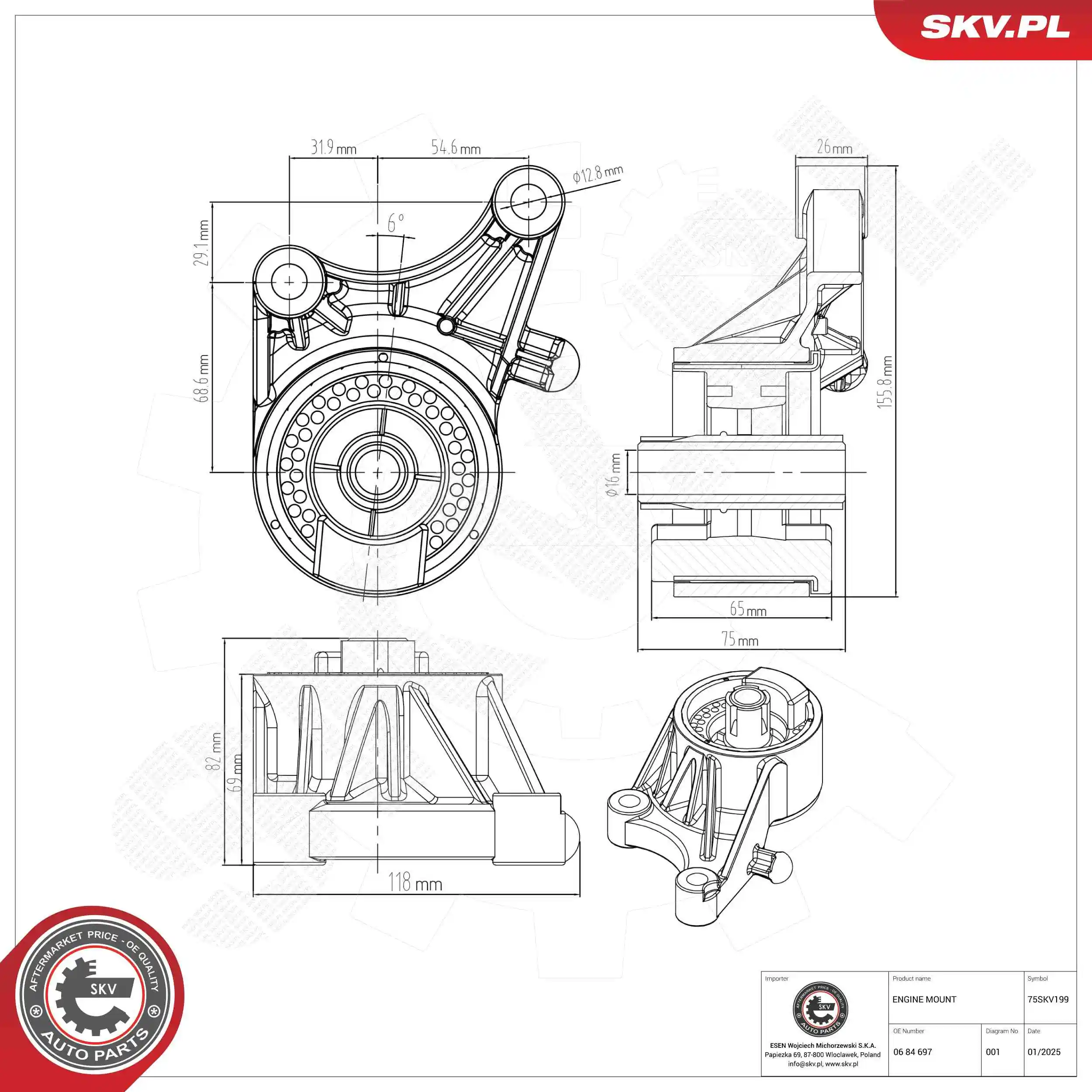 Mounting, engine